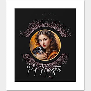 Pup Meister (girl with dog portrait) Posters and Art